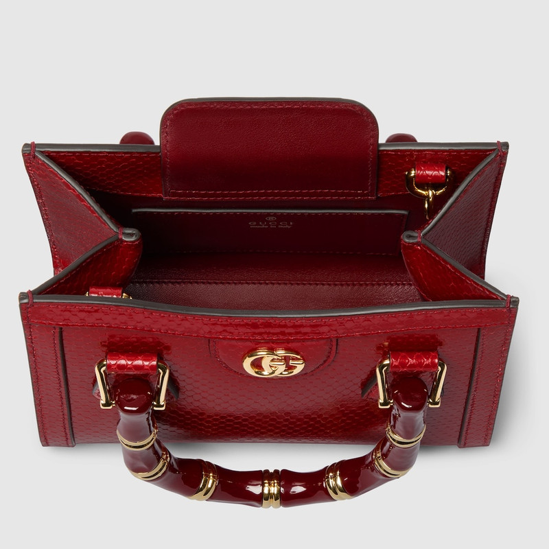 Gucci Diana mini python tote bag 6
