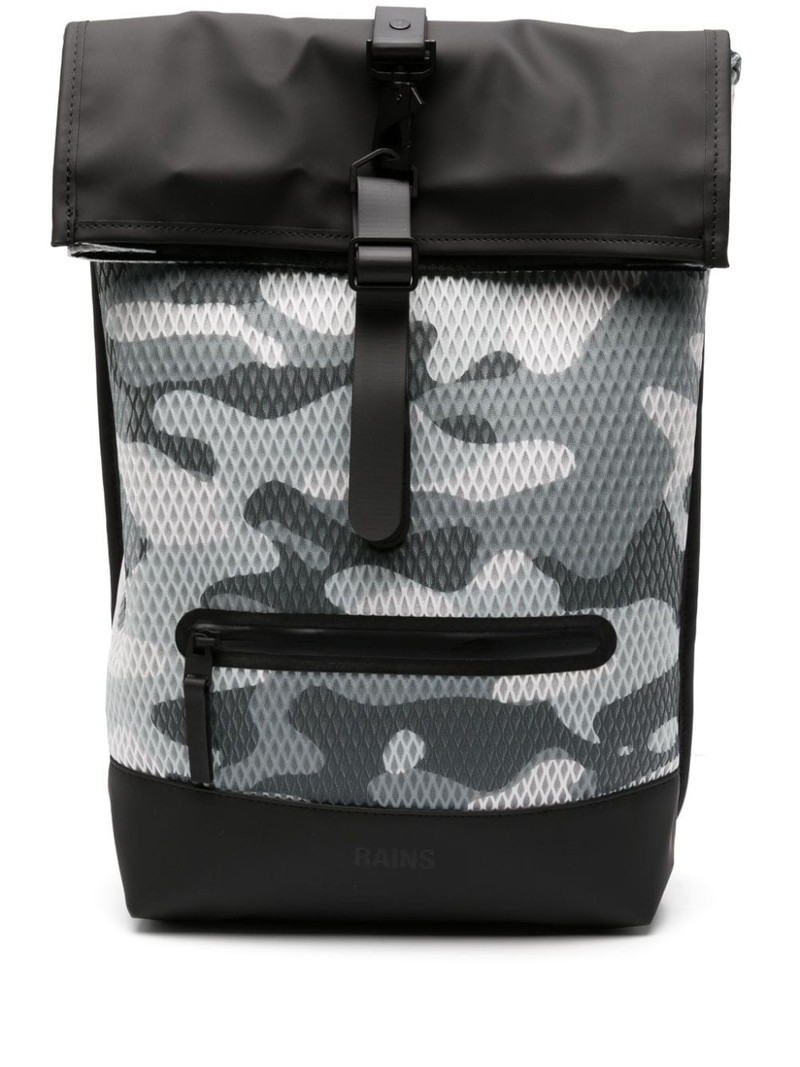 camouflage-print textured backpack 1