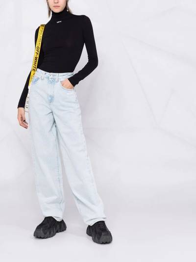 Off-White Diag-print wide-leg jeans outlook