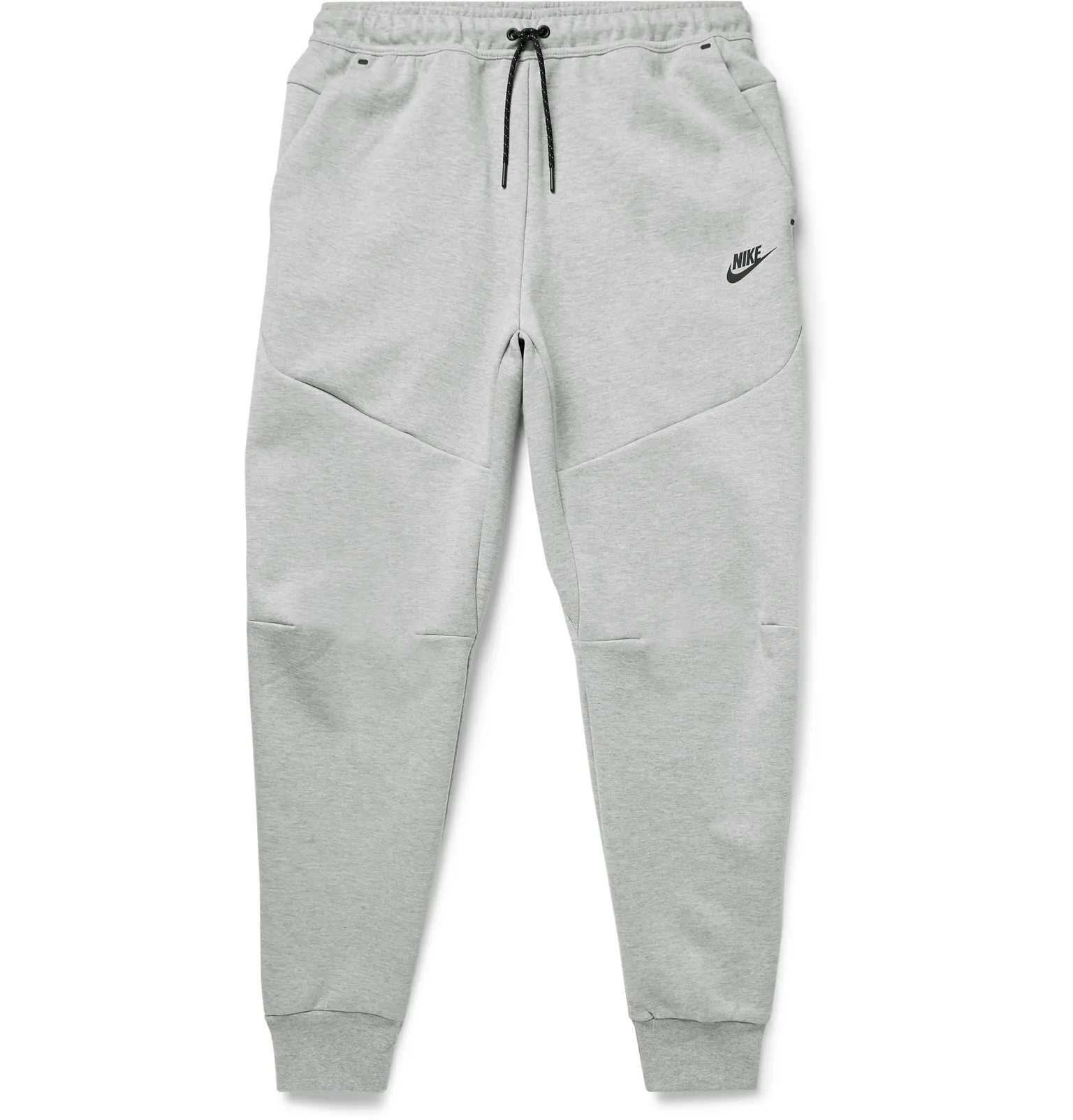 Sportswear Tapered Logo-Print Mélange Cotton-Blend Tech-Fleece Sweatpants - 1