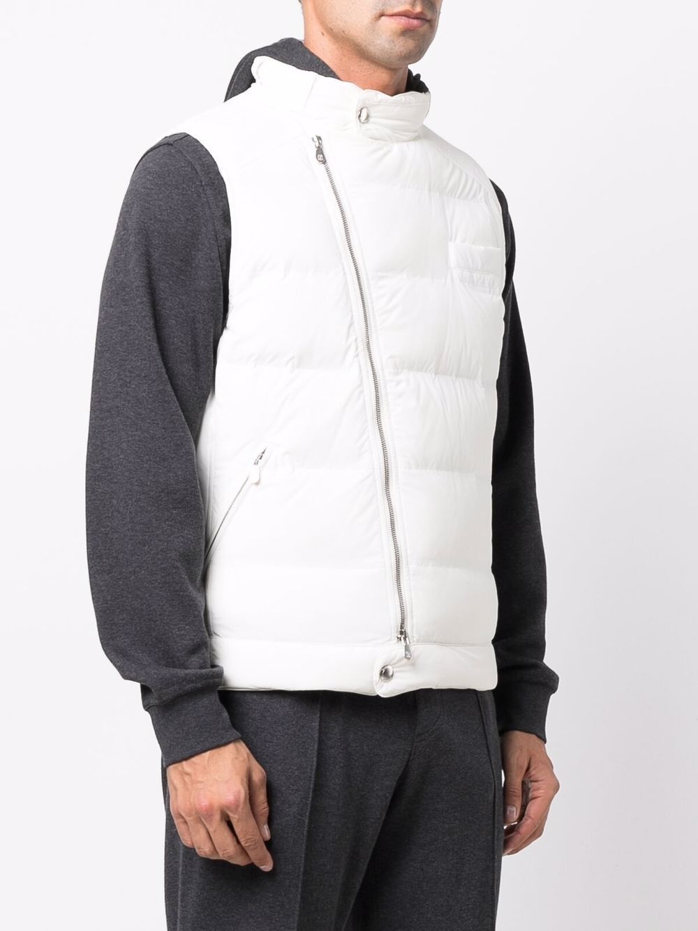 off-centre zipped up gilet - 3