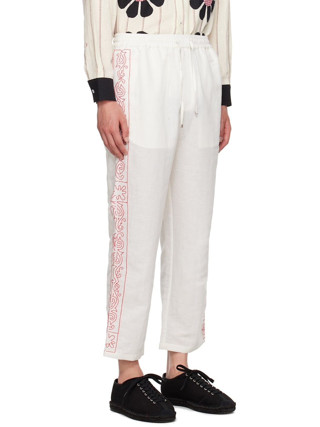 Off-White Embroidered Trousers - 2