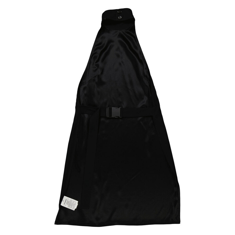 Burberry Ladies Black Silk Bib Funnel-Neck Sleeveless Dress - 7