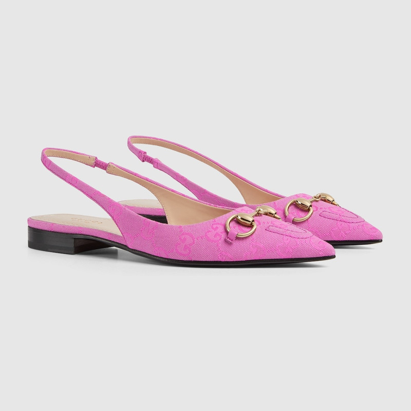 GUCCI Women's Horsebit slingback ballet flat outlook