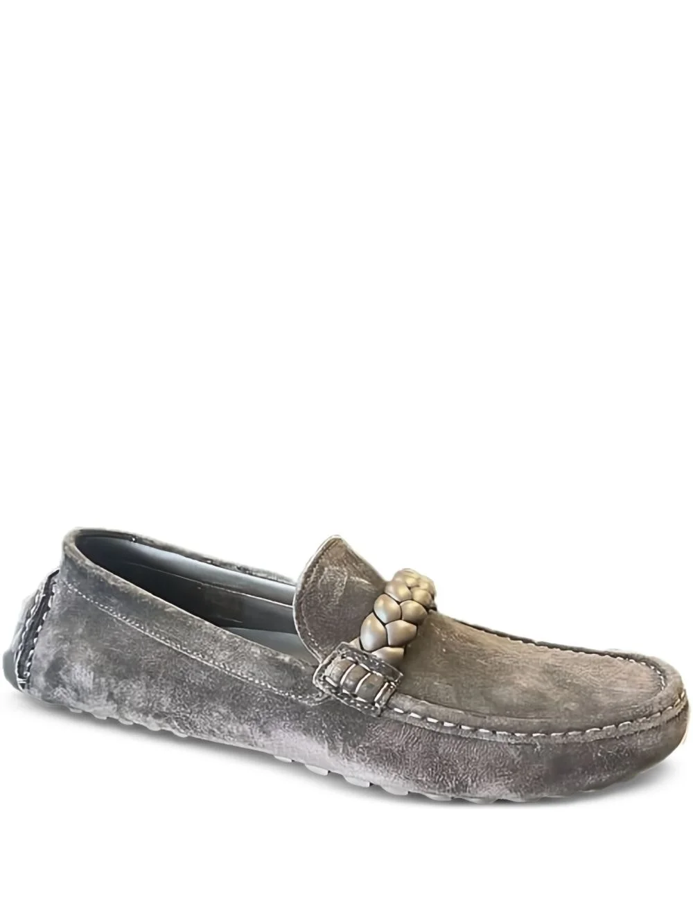 braided suede loafers - 1