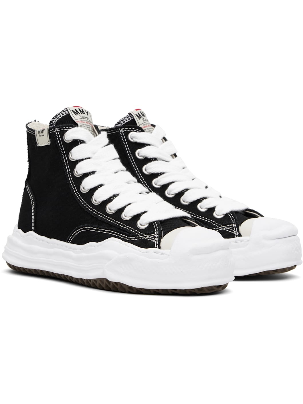Black 'Hank' OG Sole Canvas Sneakers - 4