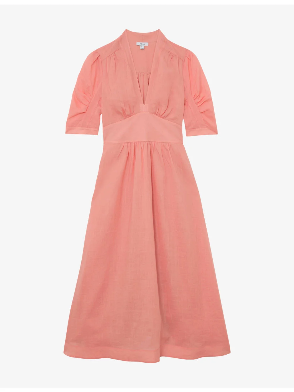 Poppy Short-Sleeve Woven Midi Dress - 1