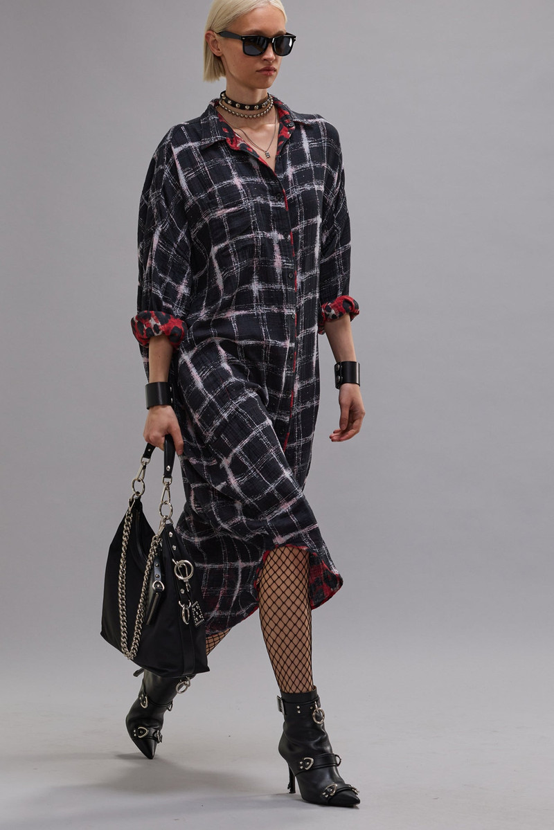 R13 REVERSIBLE JUMBO SHIRTDRESS outlook