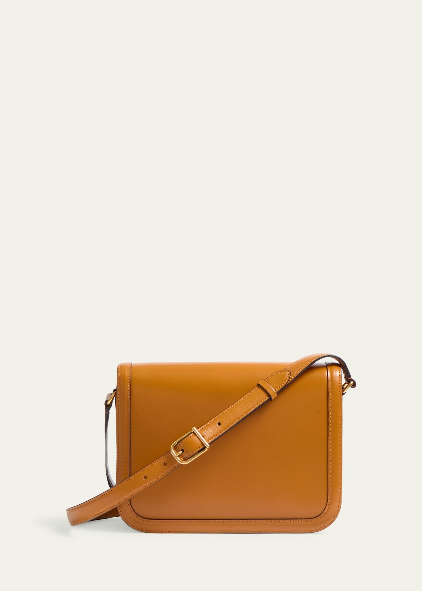 9 to 5 Flap Leather Saddle Shoulder Bag - 3