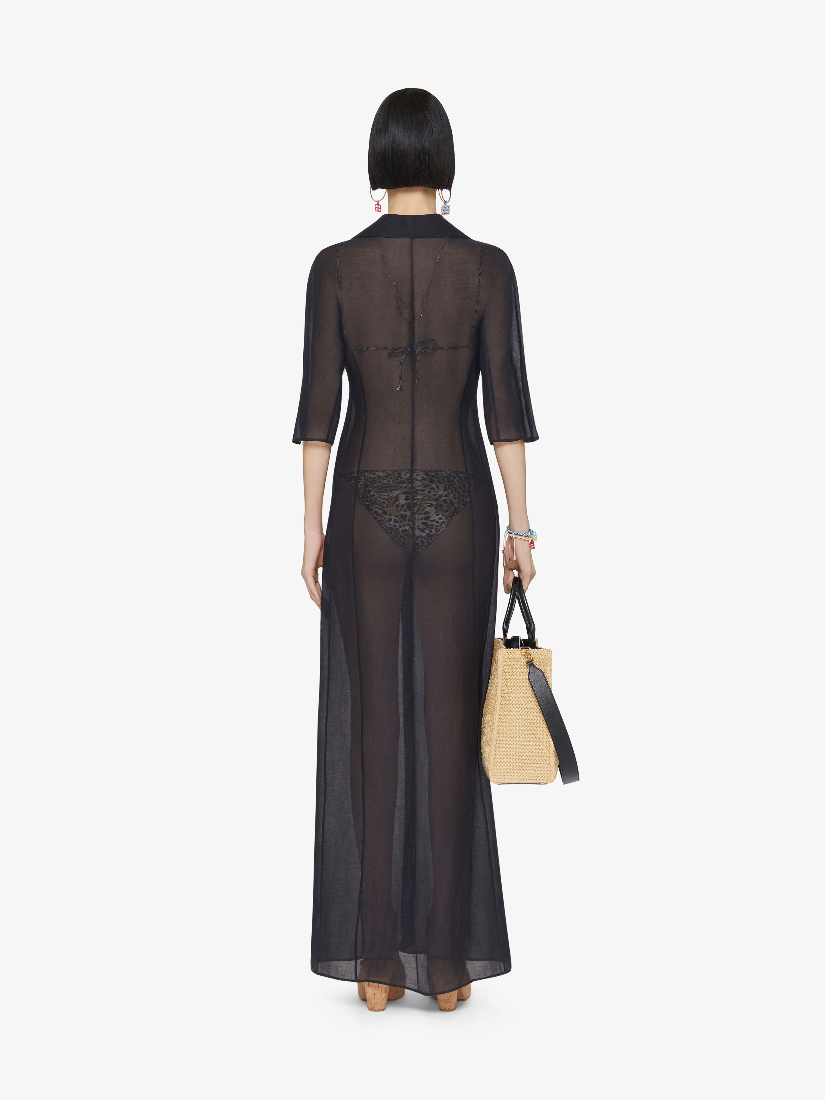 DRESS IN SILK AND LINEN - 4