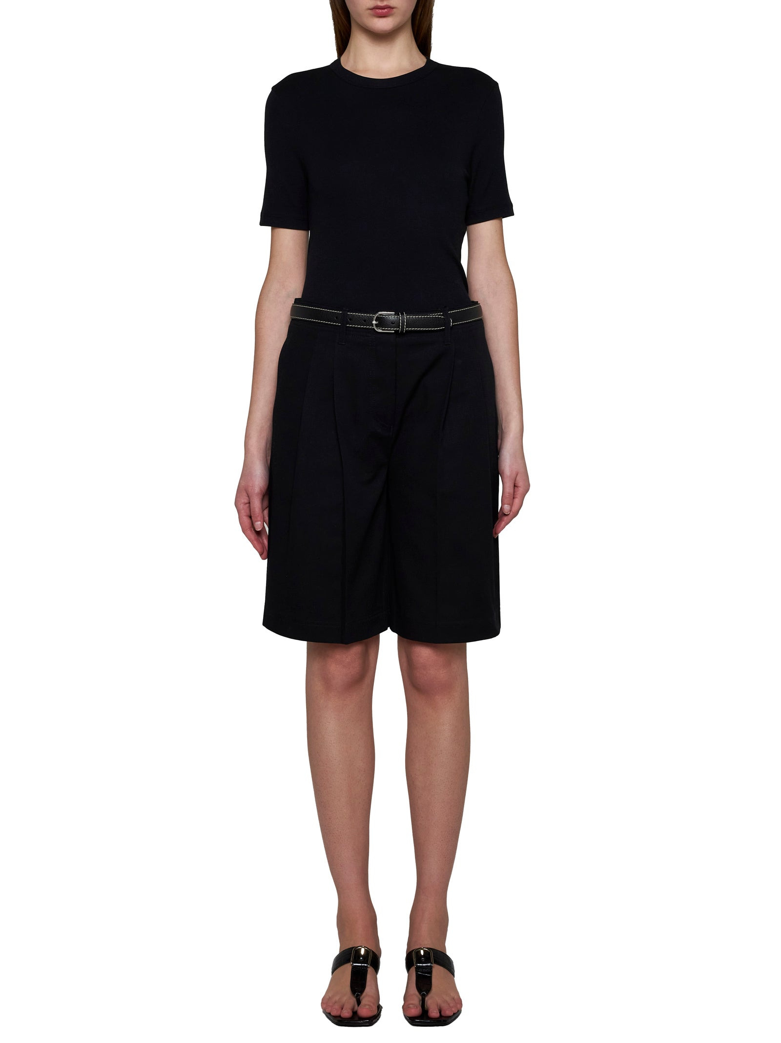 Rib knit cotton t-shirt - 2