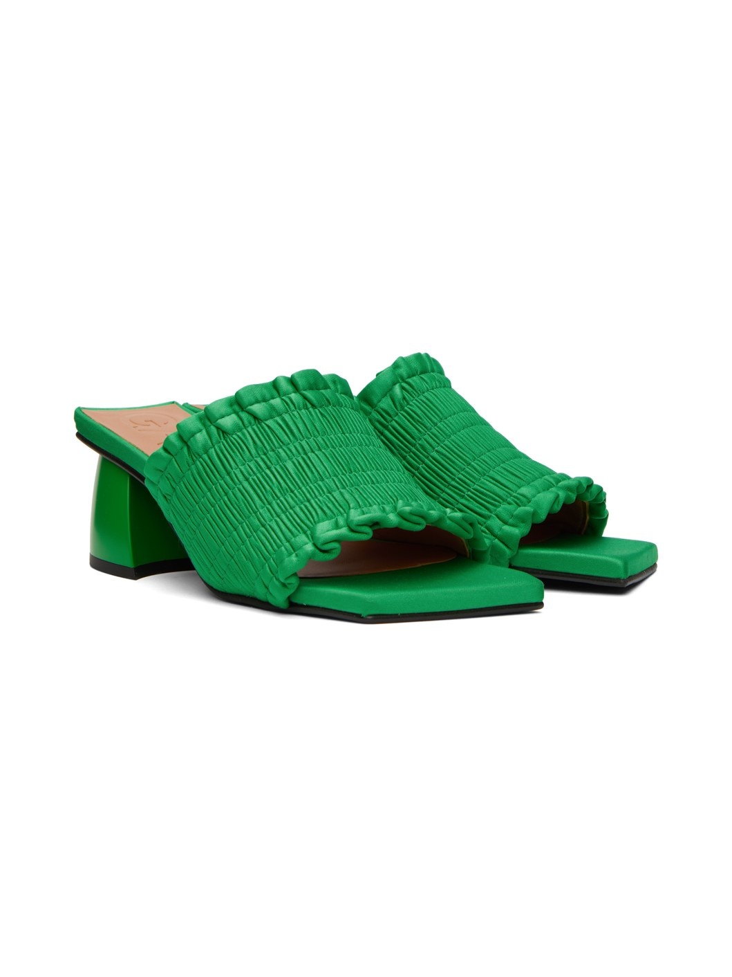 Green Smock Mules - 4