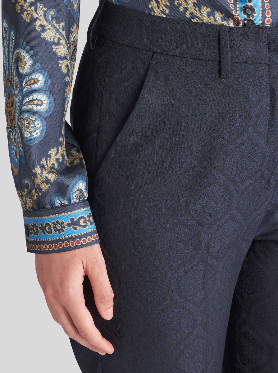 JACQUARD CIGARETTE TROUSERS - 3