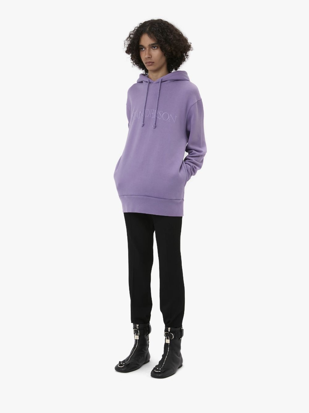 LOGO EMBROIDERED HOODIE - 5