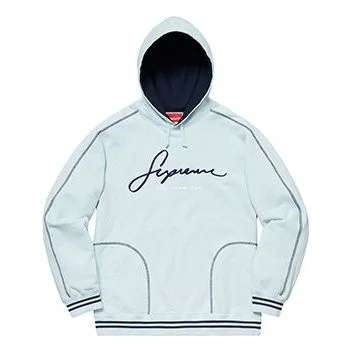Supreme SS19 Contrast Embroidered Hooded Sweatshirt SUP-SS19-930 - 1
