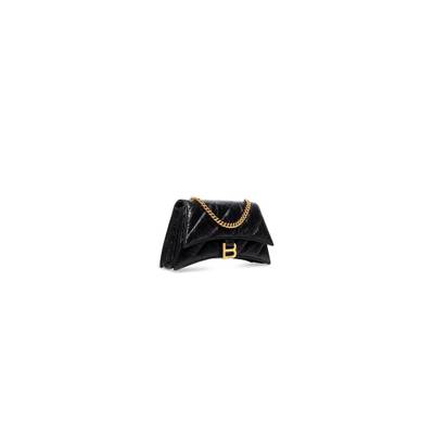BALENCIAGA Women's Crush Xs Chain Bag Quilted  in Black outlook