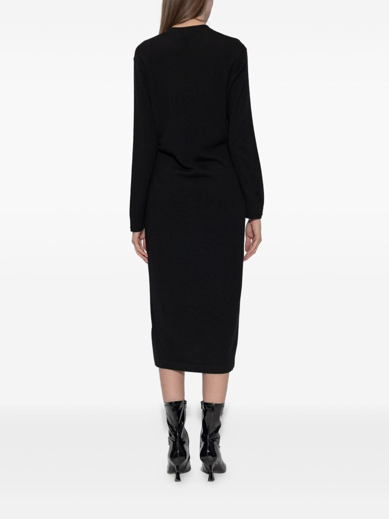 button V-neck dress 3