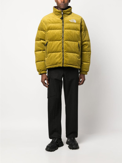 The North Face logo-embroidered corduroy padded jacket outlook