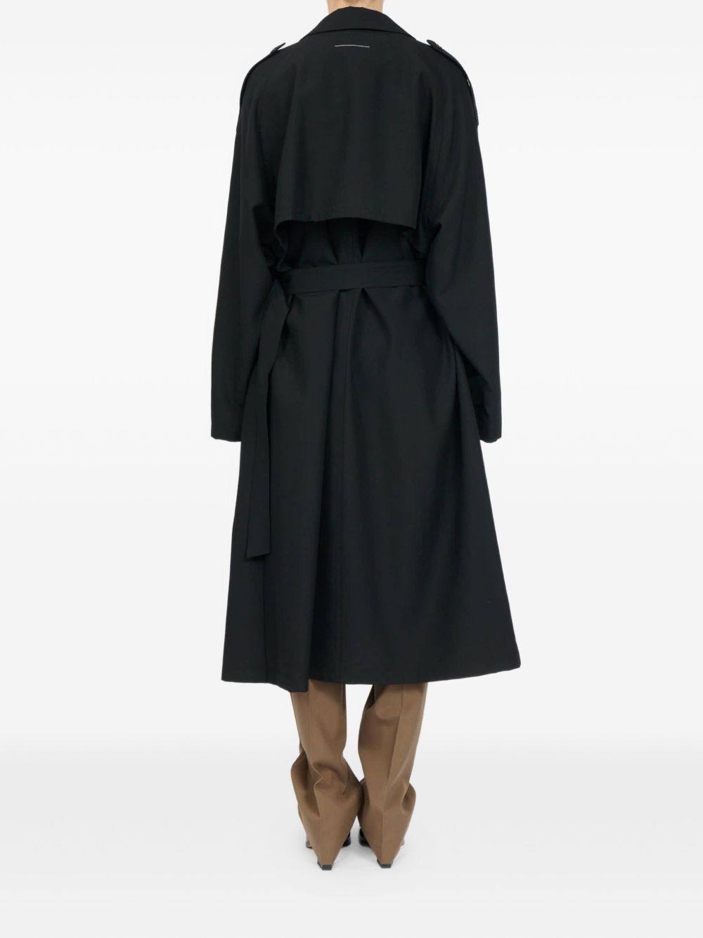 double-breasted belted coat - 5