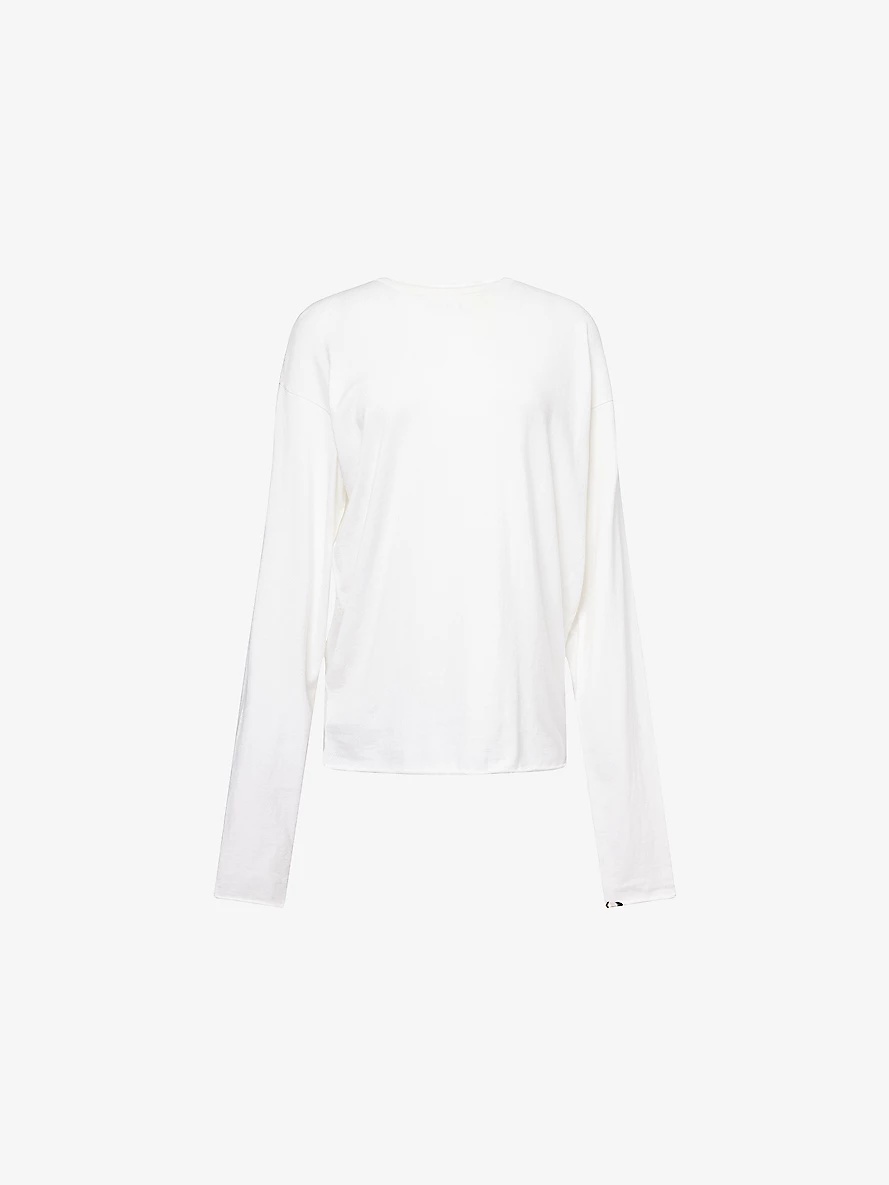 Aries Round-Neck Cotton and Cashmere-Blend Knitted Jumper - 1
