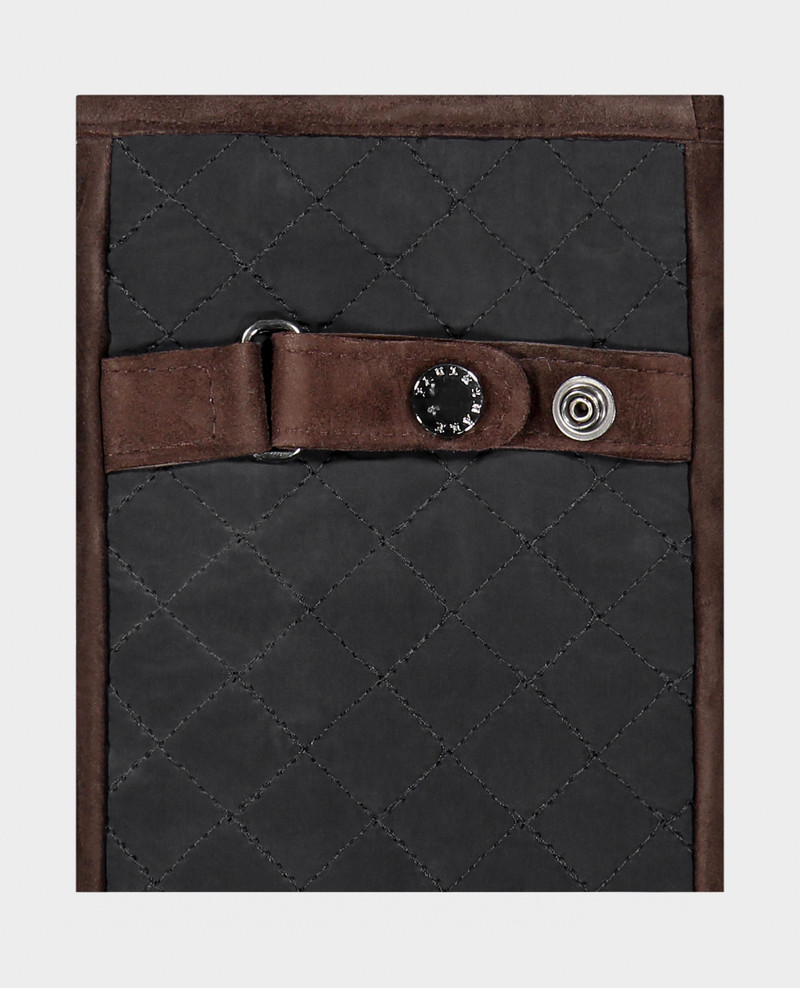 Paul & Shark Suede-trimmed quilted wool Gloves outlook