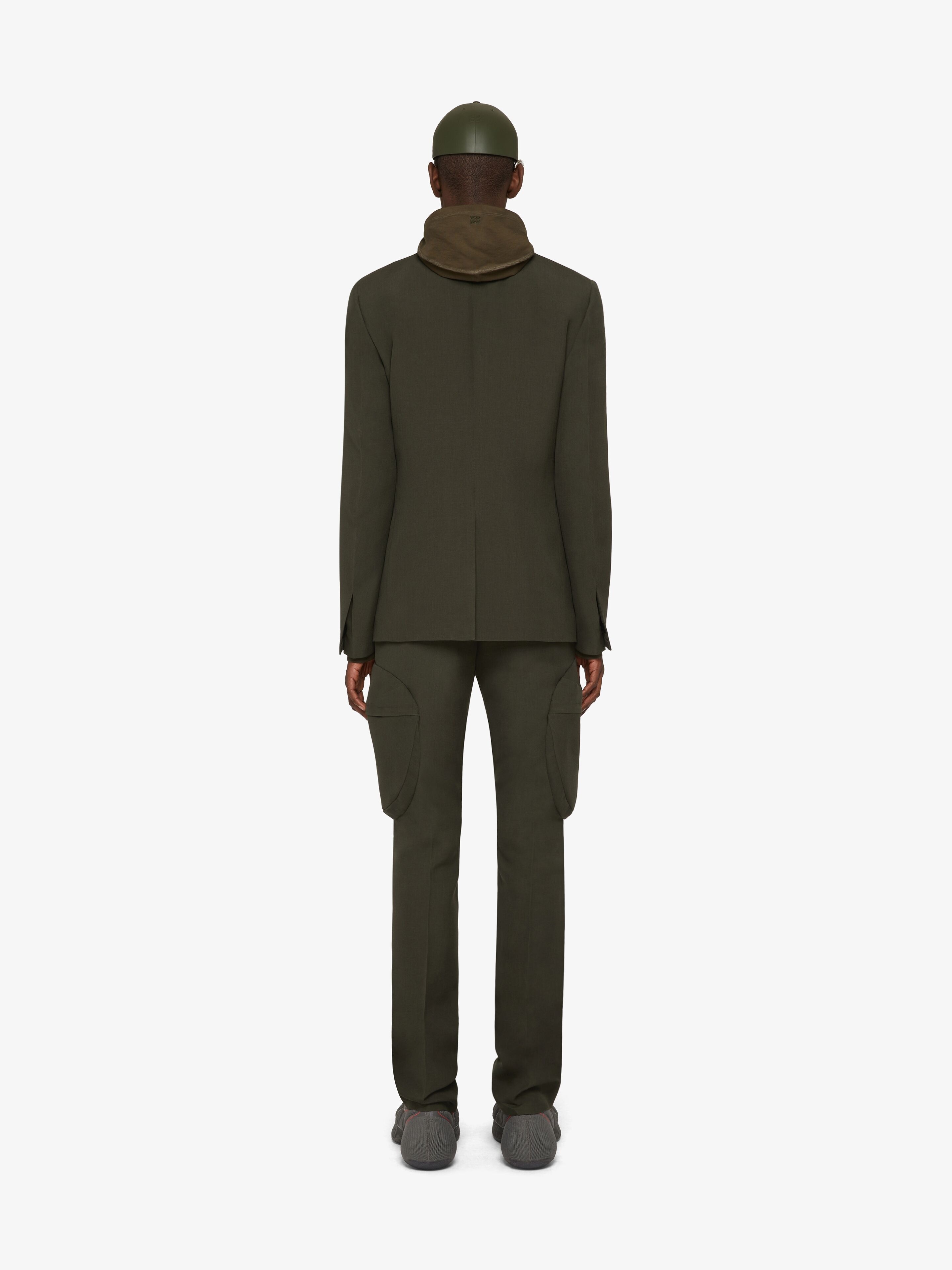 SLIM-FIT JACKET IN WOOL WITH U-LOCK CLOSING - 4