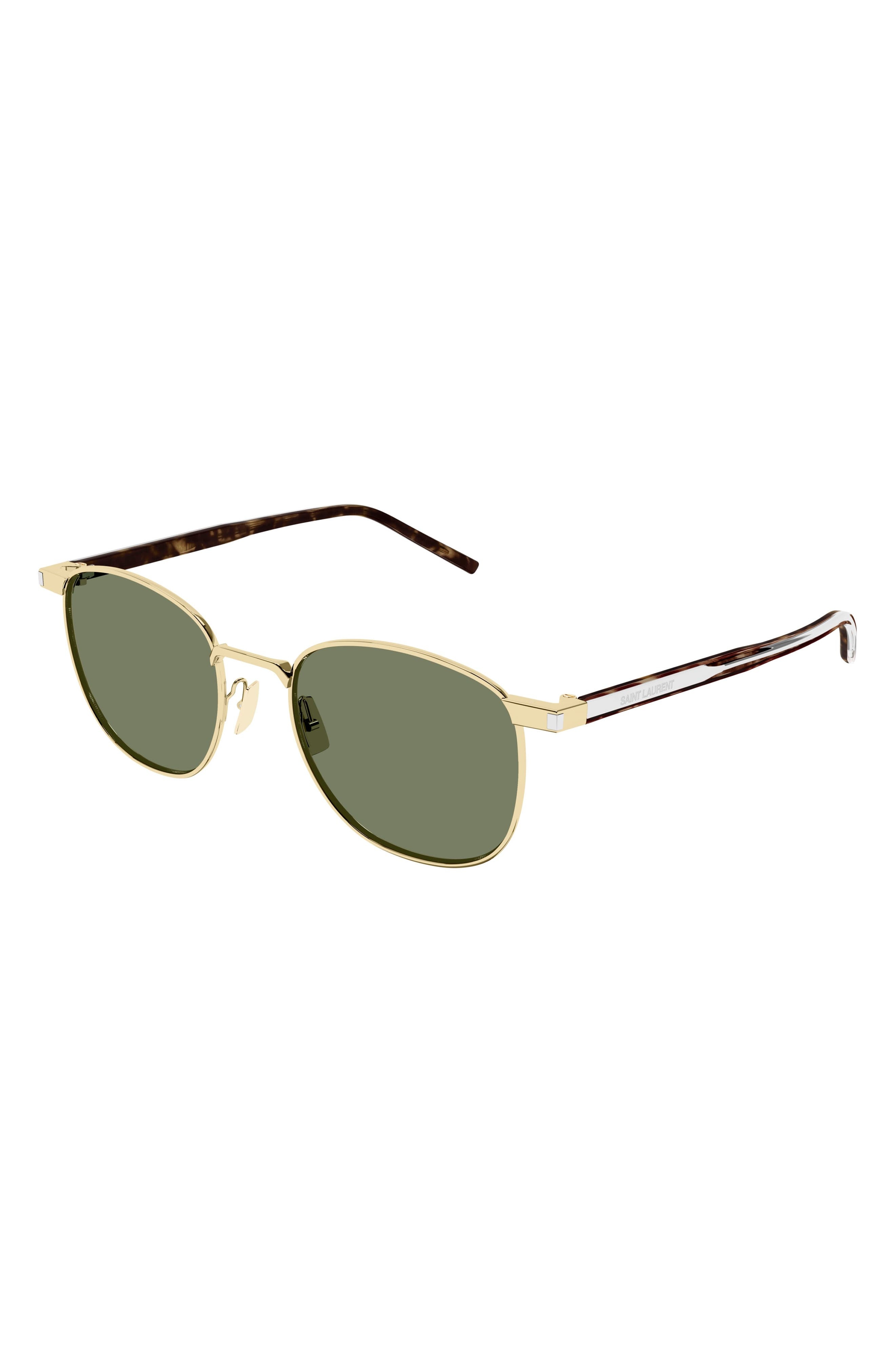 Saint Laurent 51mm Phantos Sunglasses in Gold at Nordstrom - 2