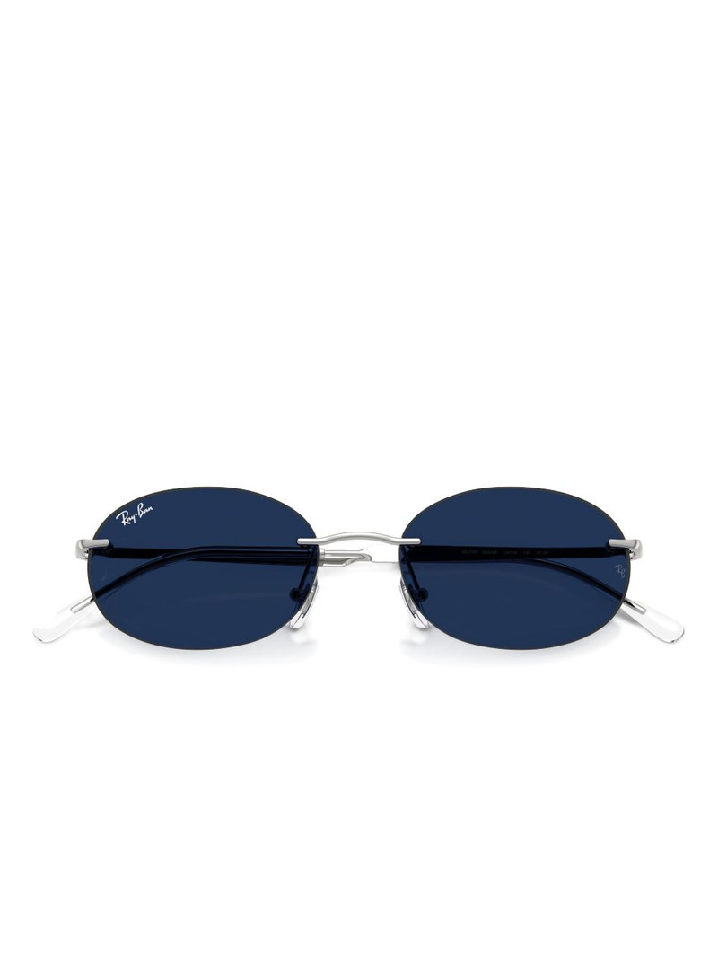 Ray-Ban oval-frame glasses outlook