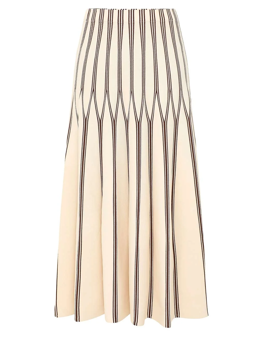 VALIANT STRIPED MIDI SKIRT - 1