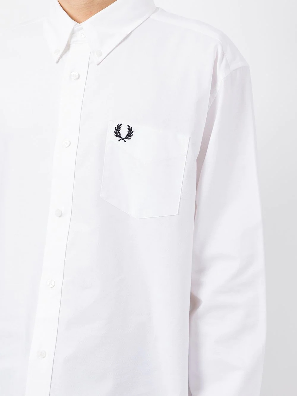 embroidered logo shirt - 5