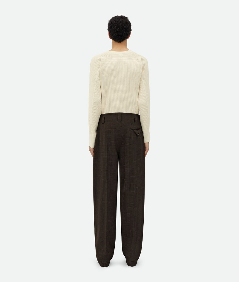 Viscose And Silk Criss-Cross Pleated Pants 3