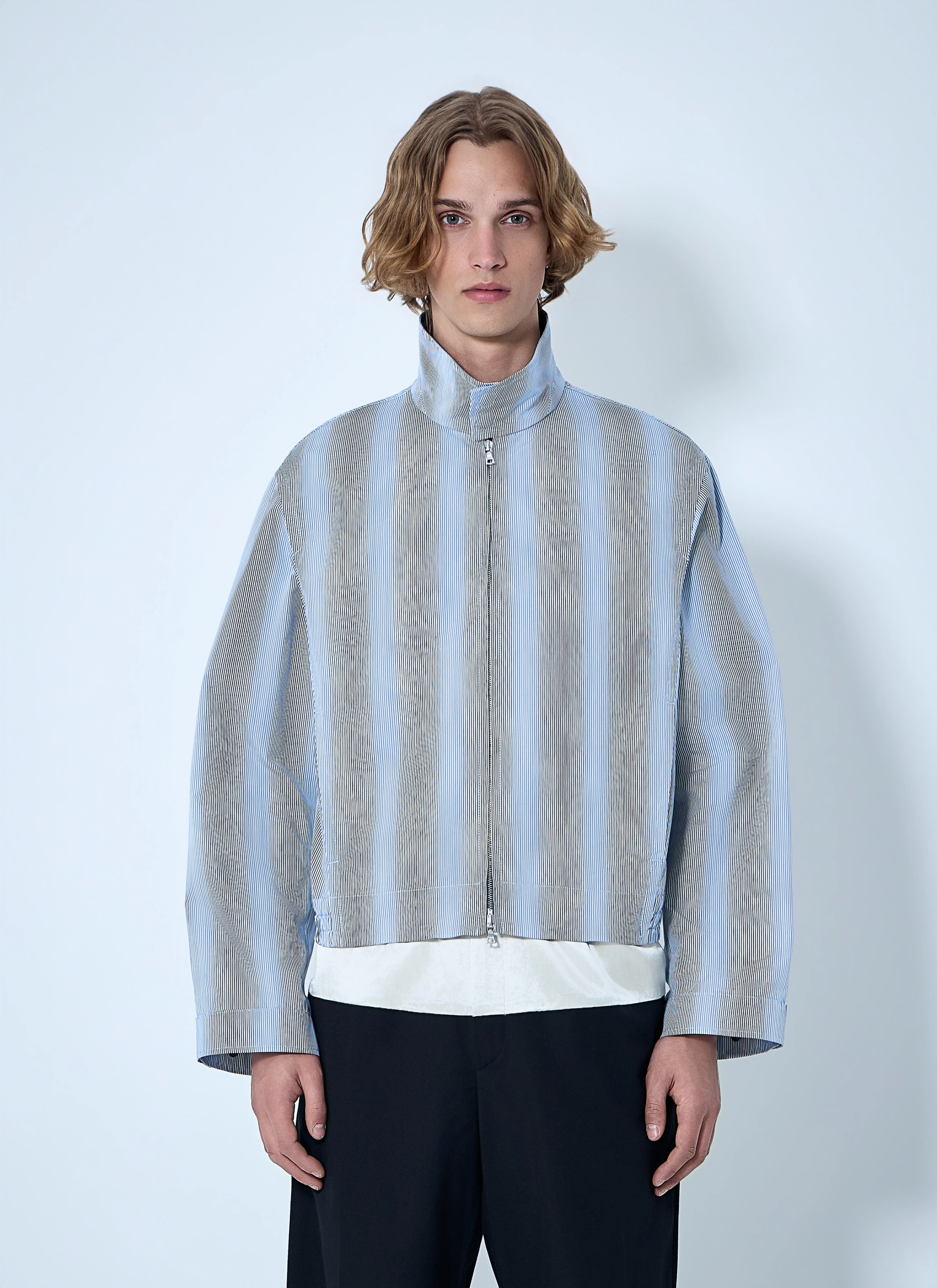 Striped Zip-Up Jacket - 1
