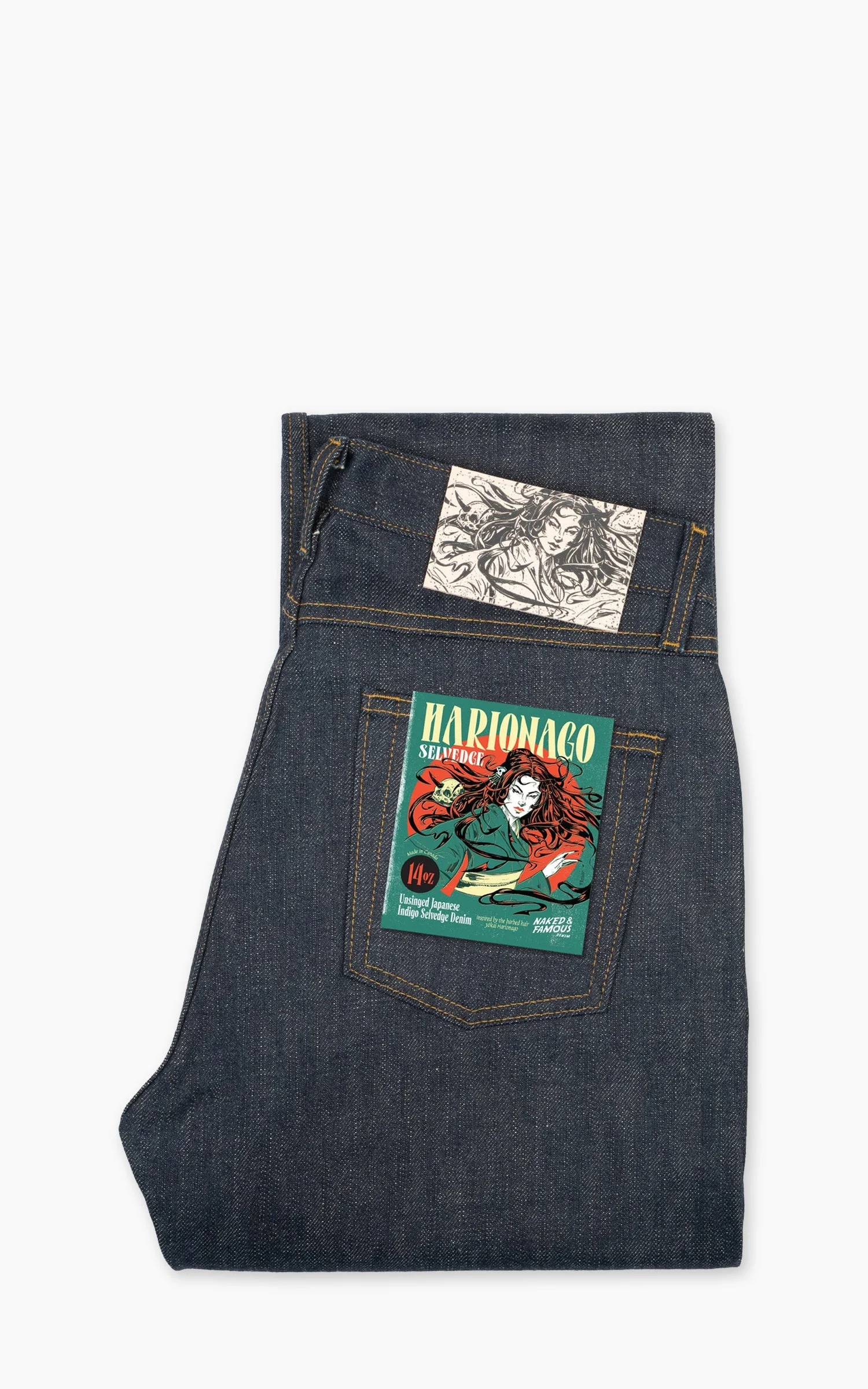 NAKED & FAMOUS DENIM TRUE GUY HARIONAGO SELVEDGE INDIGO 14OZ - 1