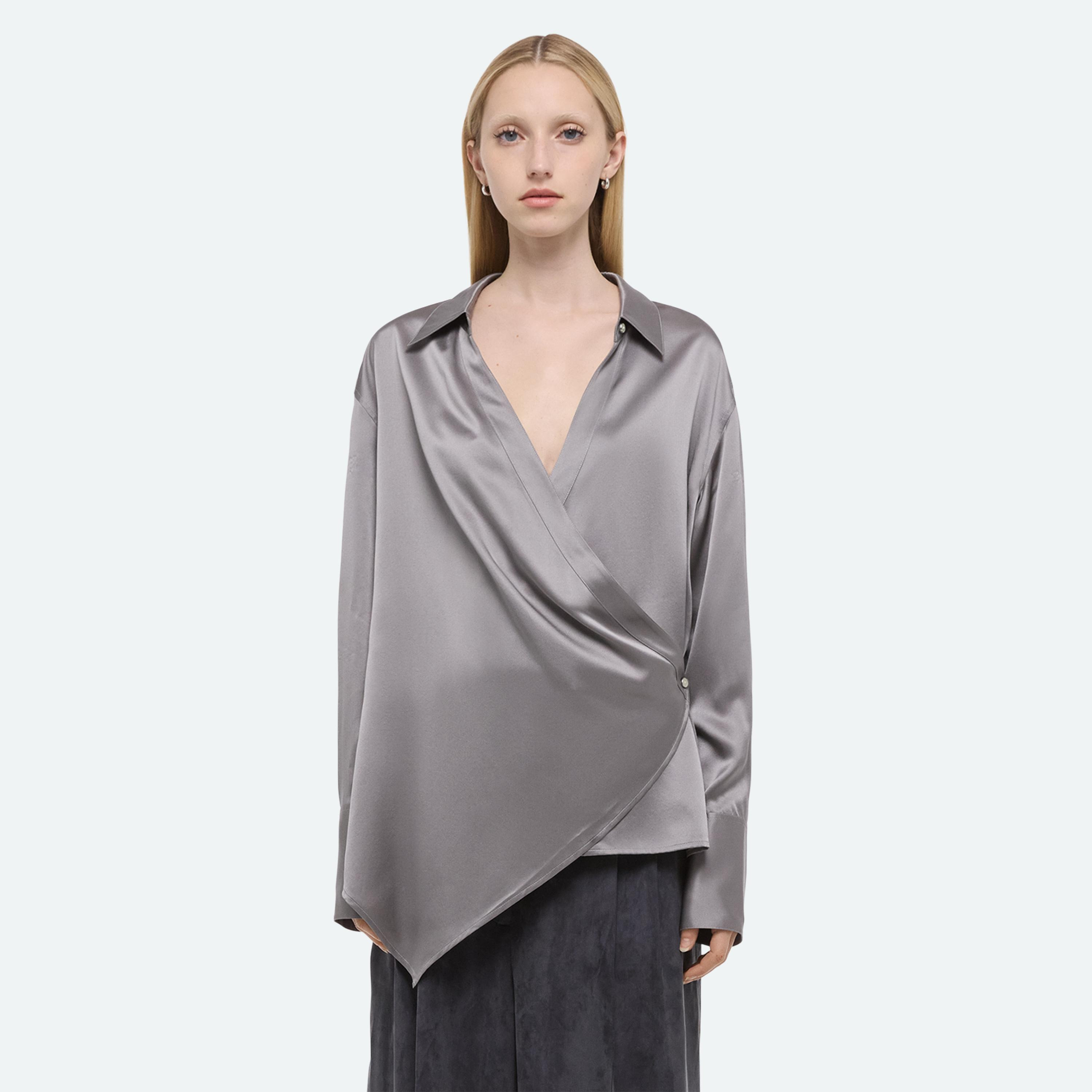RELAXED WRAP SHIRT - 4