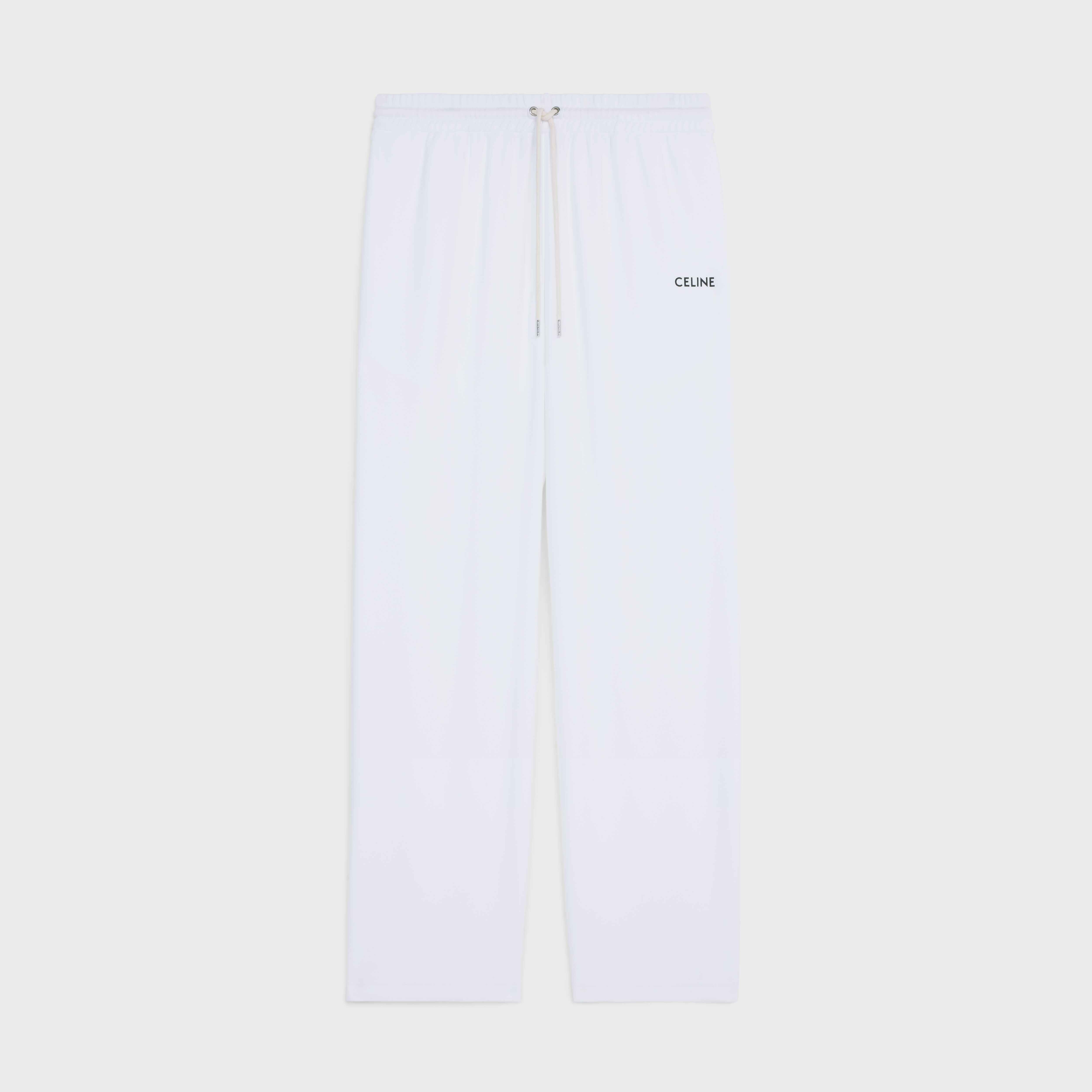 CELINE-EMBROIDERED TRACK PANTS IN COTTON