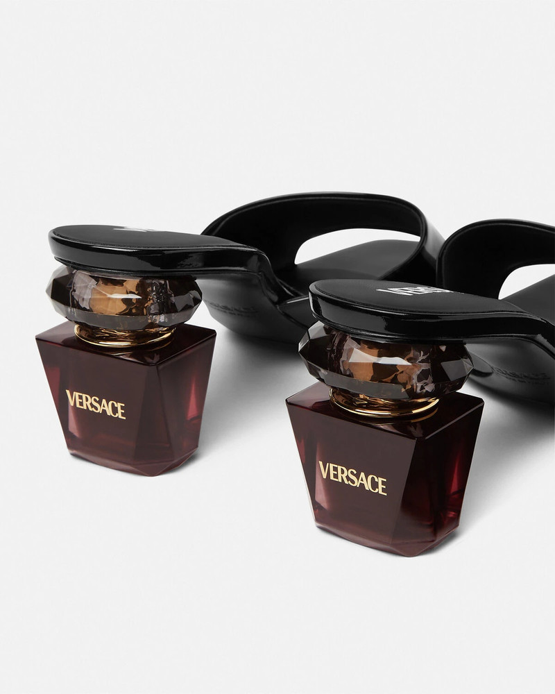 Bright Crystal Patent Mules 70 mm 6