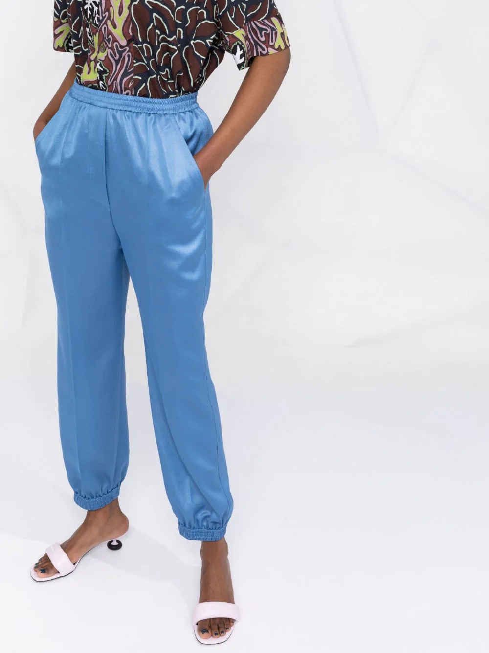 tapered satin trousers - 5