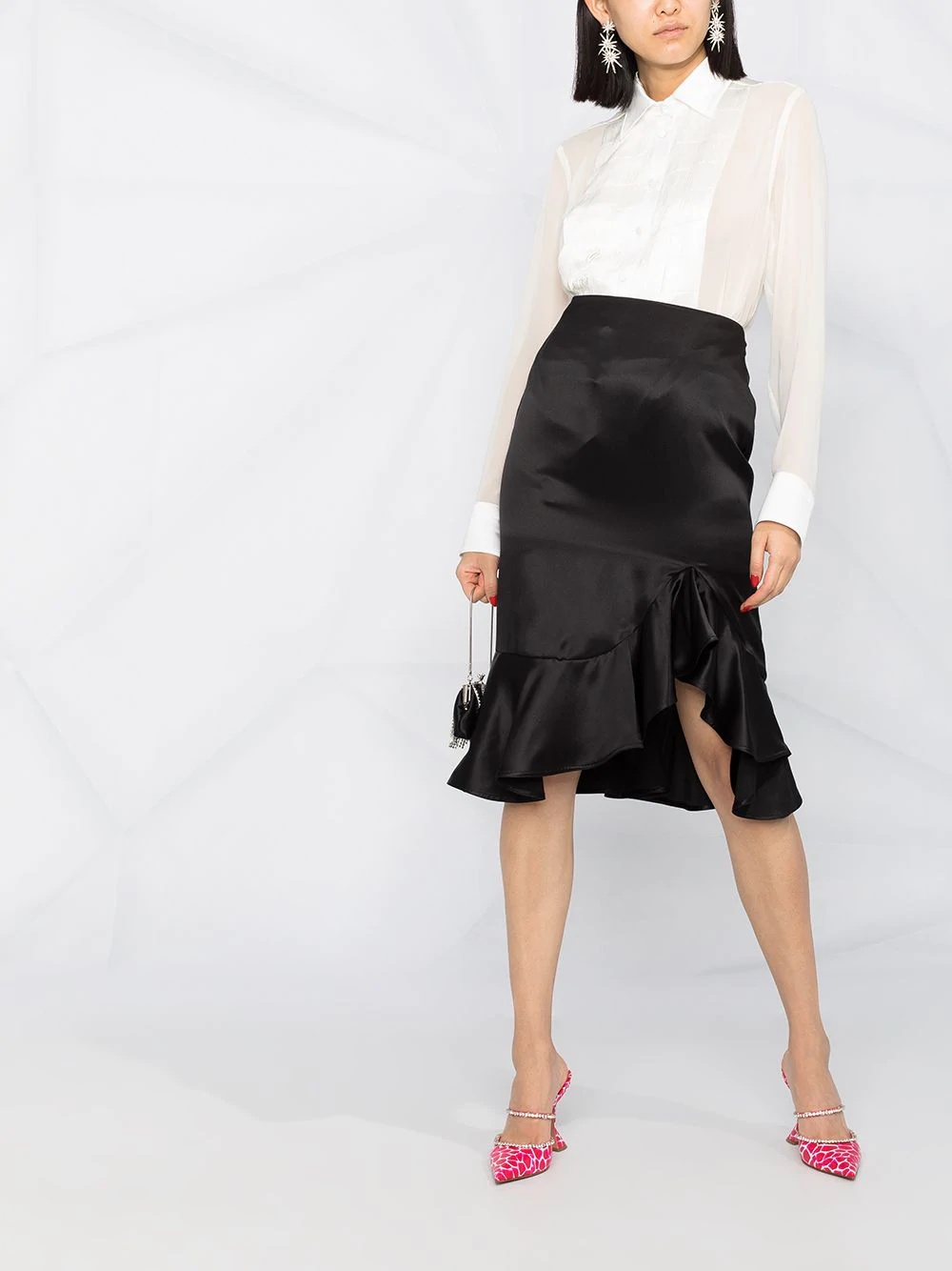 ruffle-trimmed skirt - 2