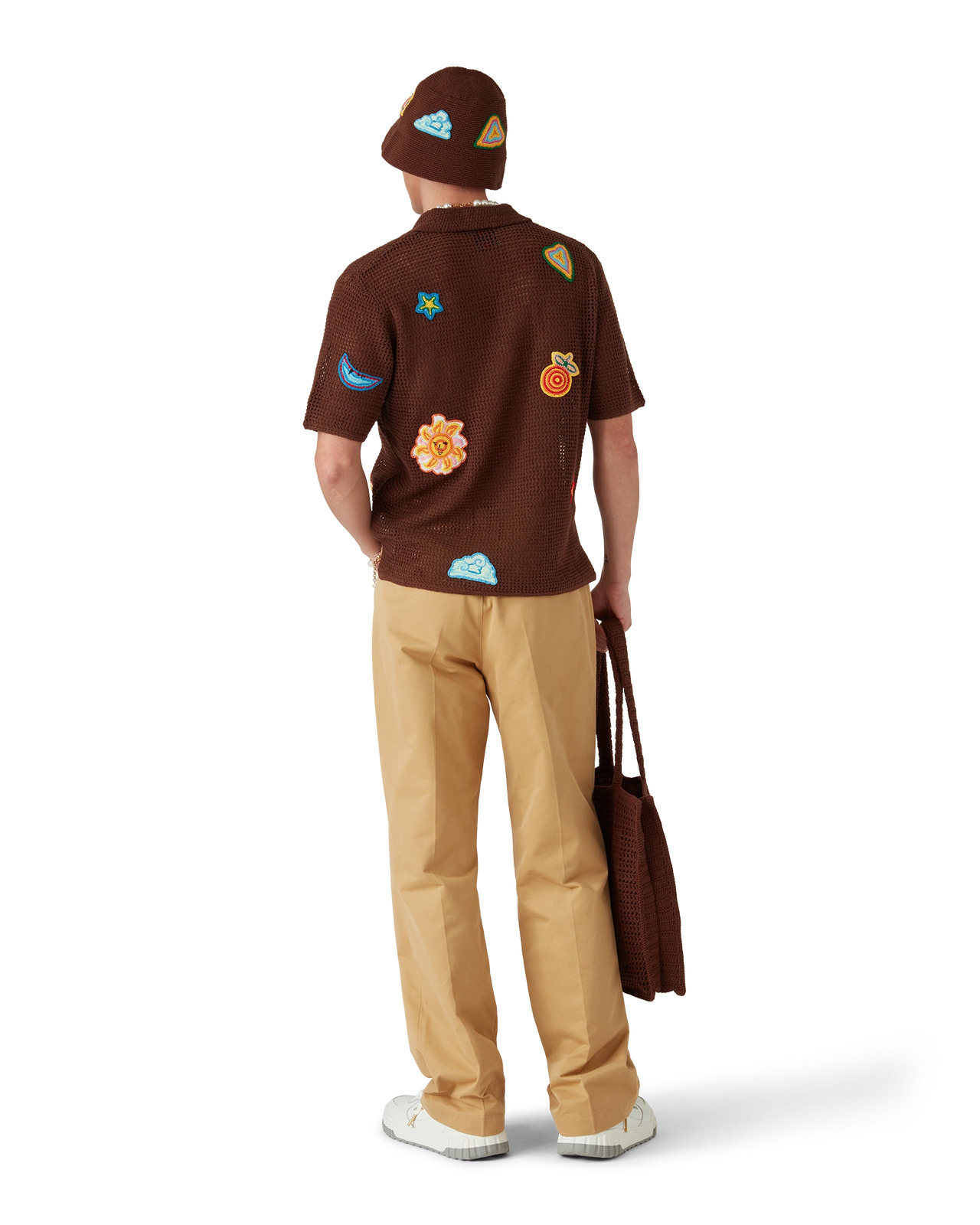 Crochet Motif Polo Shirt | Casablanca Paris - 3
