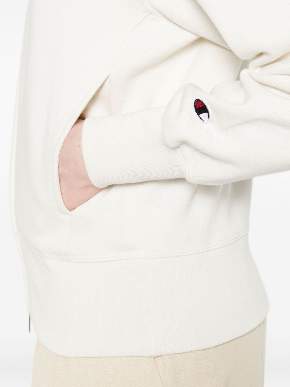 logo-detail zip-up hoodie - 5