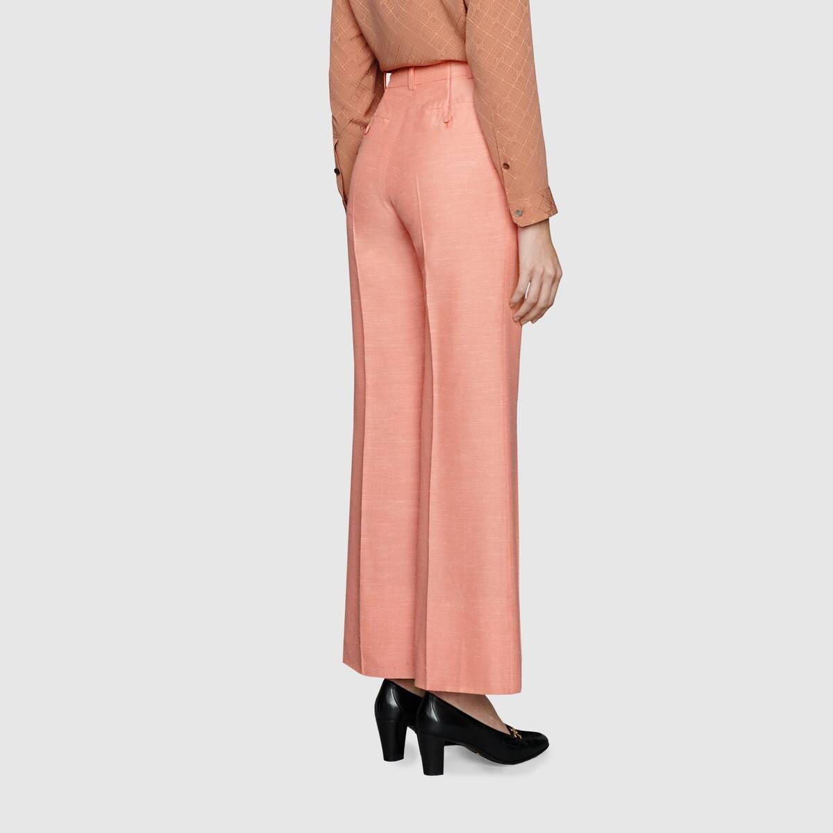 Wide viscose pant with Gucci Orgasmique - 4