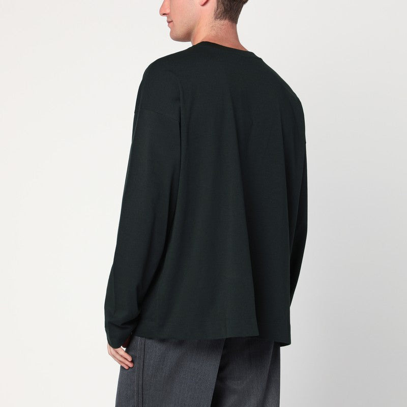 Dries Van Noten Bottle green cotton sweater - 2