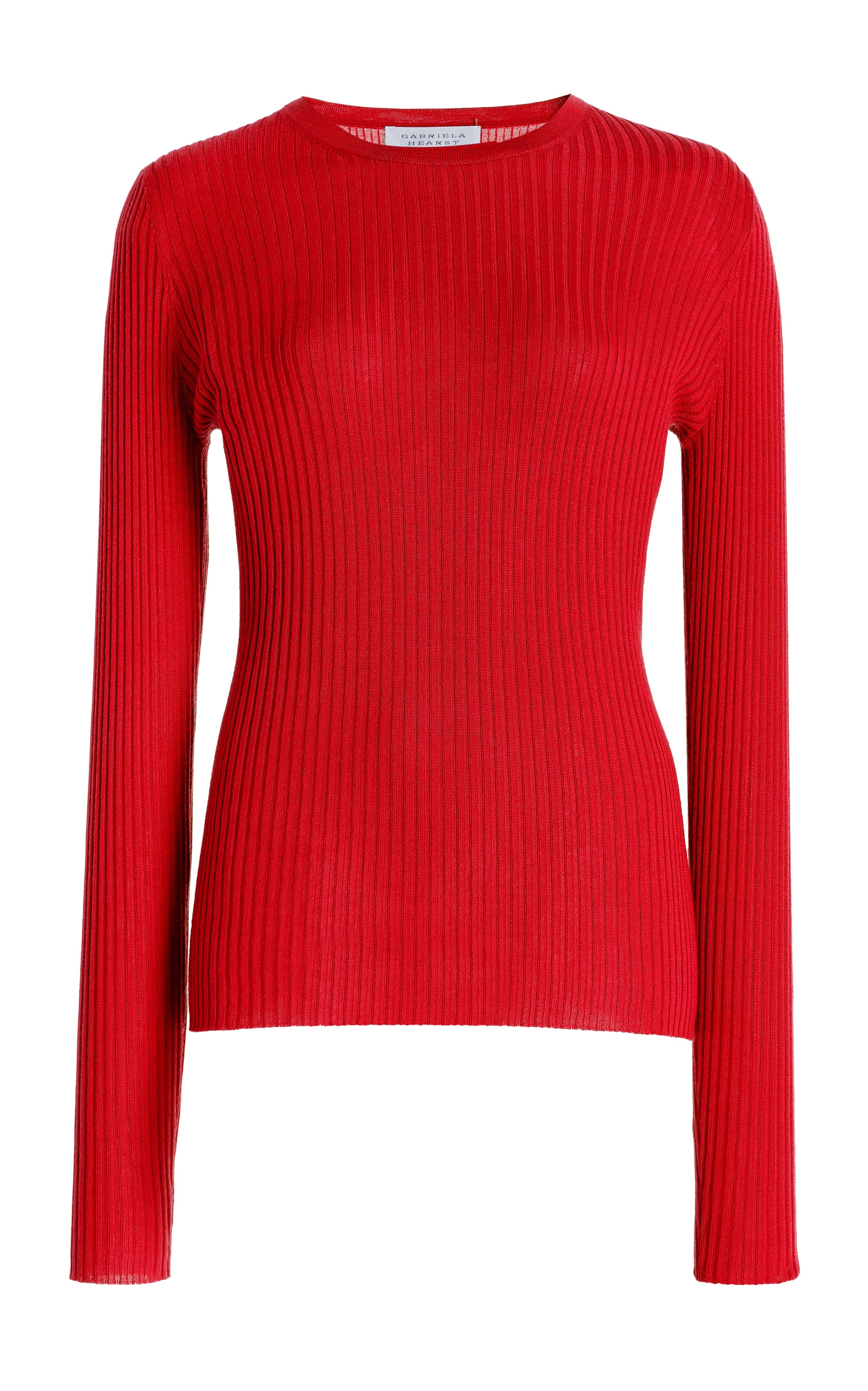 Browning Knit Sweater in Scarlet Red Cashmere Silk - 1