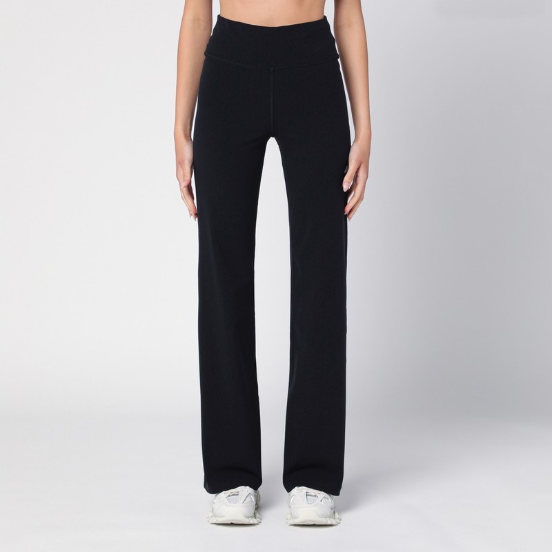 Black Activewear trousers in matt spandex - 1