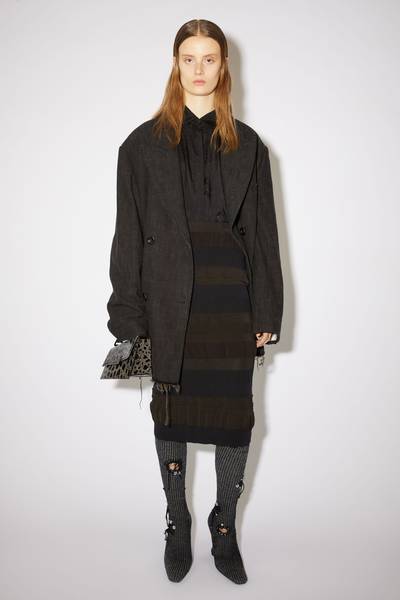 Acne Studios Mixed ribbed skirt - Black outlook