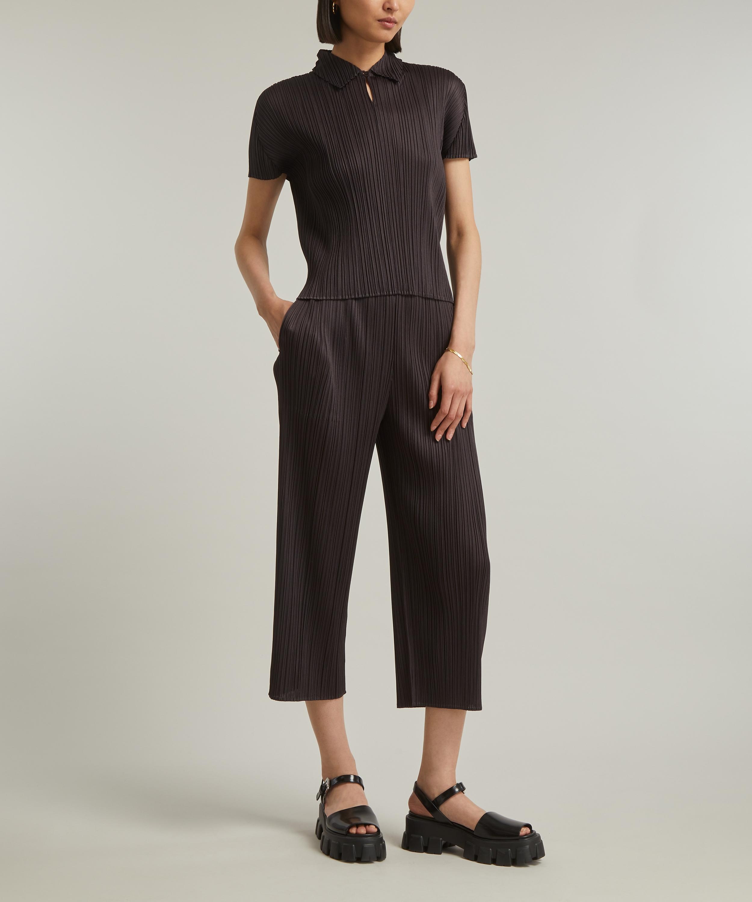 MONTHLY COLOURS: APRIL Pleated Straight-Leg Cropped Trousers - 2