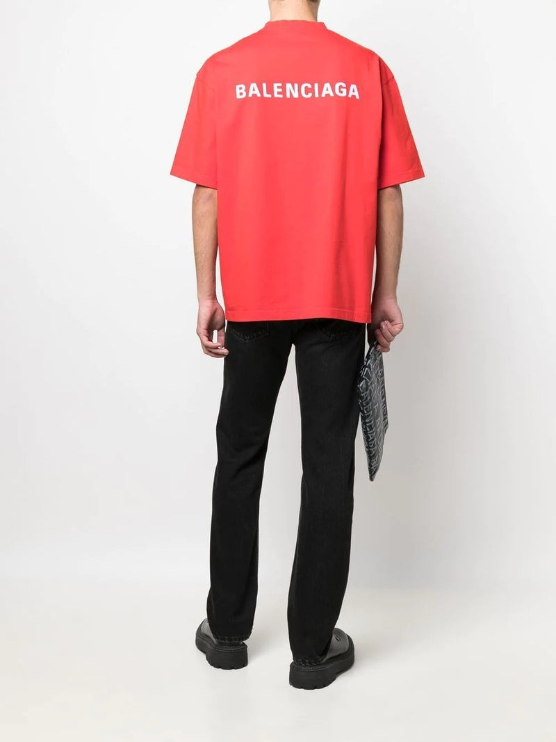BALENCIAGA Men's Balenciaga T-shirt Regular Fit  in Red outlook
