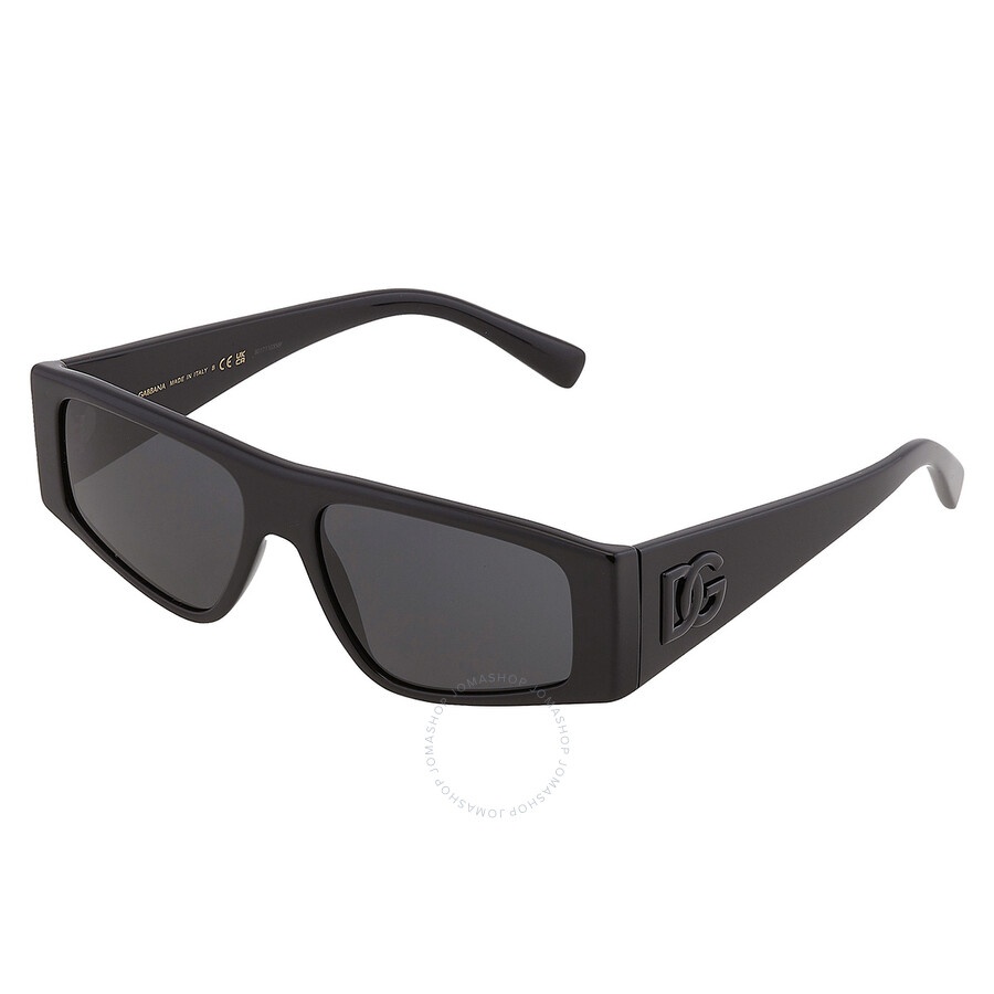 Dolce and Gabbana Dark Grey Rectangular Men's Sunglasses DG4453 501/87 55 - 3