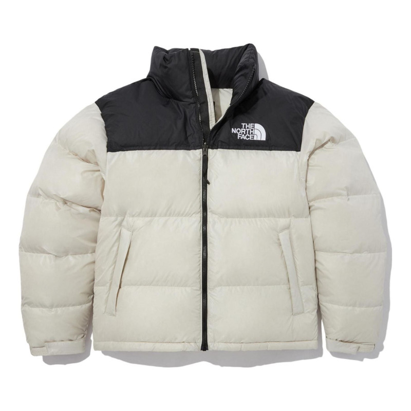 THE NORTH FACE FW22 Logo Nuptse Puffer Jacket 'Beige' NJ1DN60B - 1
