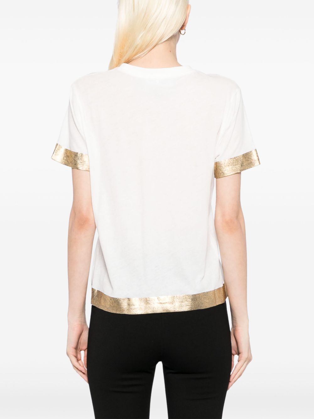 foil-hem T-shirt - 4